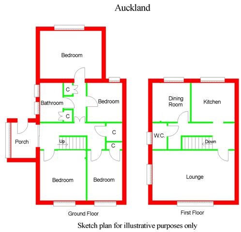 Floor Plan for 'Auckland', Lochview Road, Stranraer